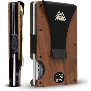 Minimalist Wallet for Men - Slim RFID Wallet I Carbon Fiber Credit Card Holder